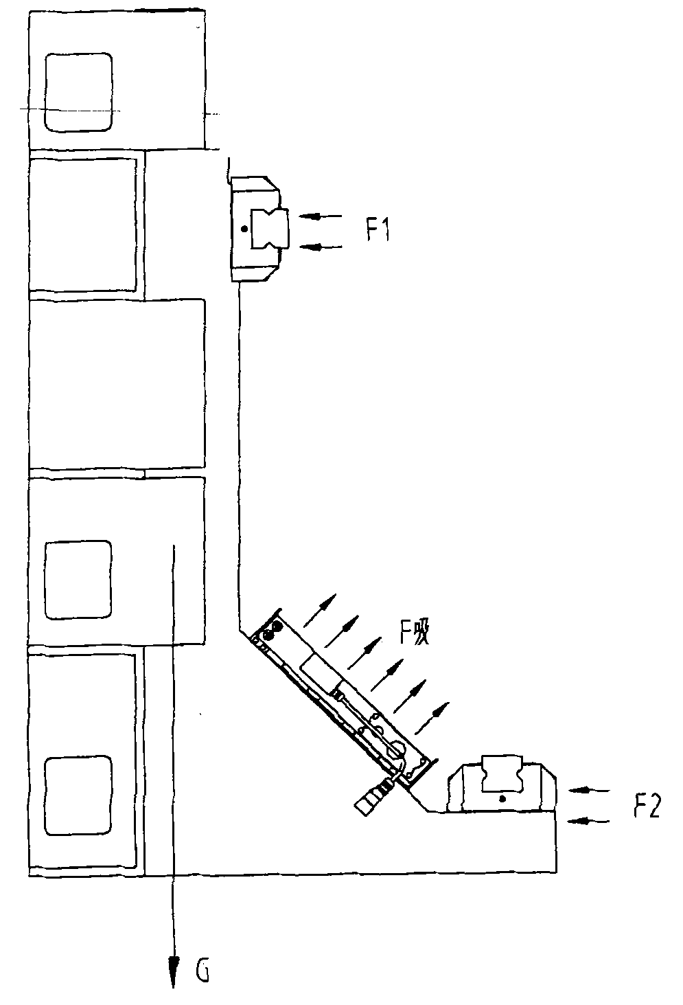 Regular L-shaped sliding plate applying linear motor driving