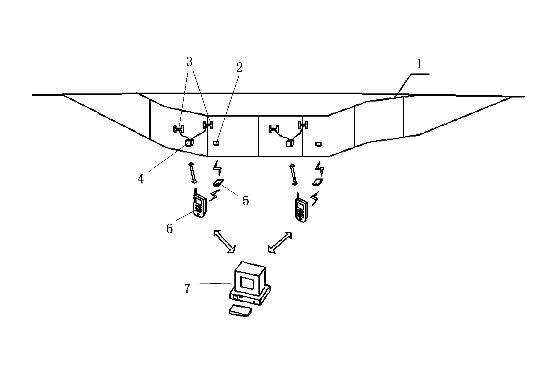 Electronic inspection system for tunnel structure and using method thereof