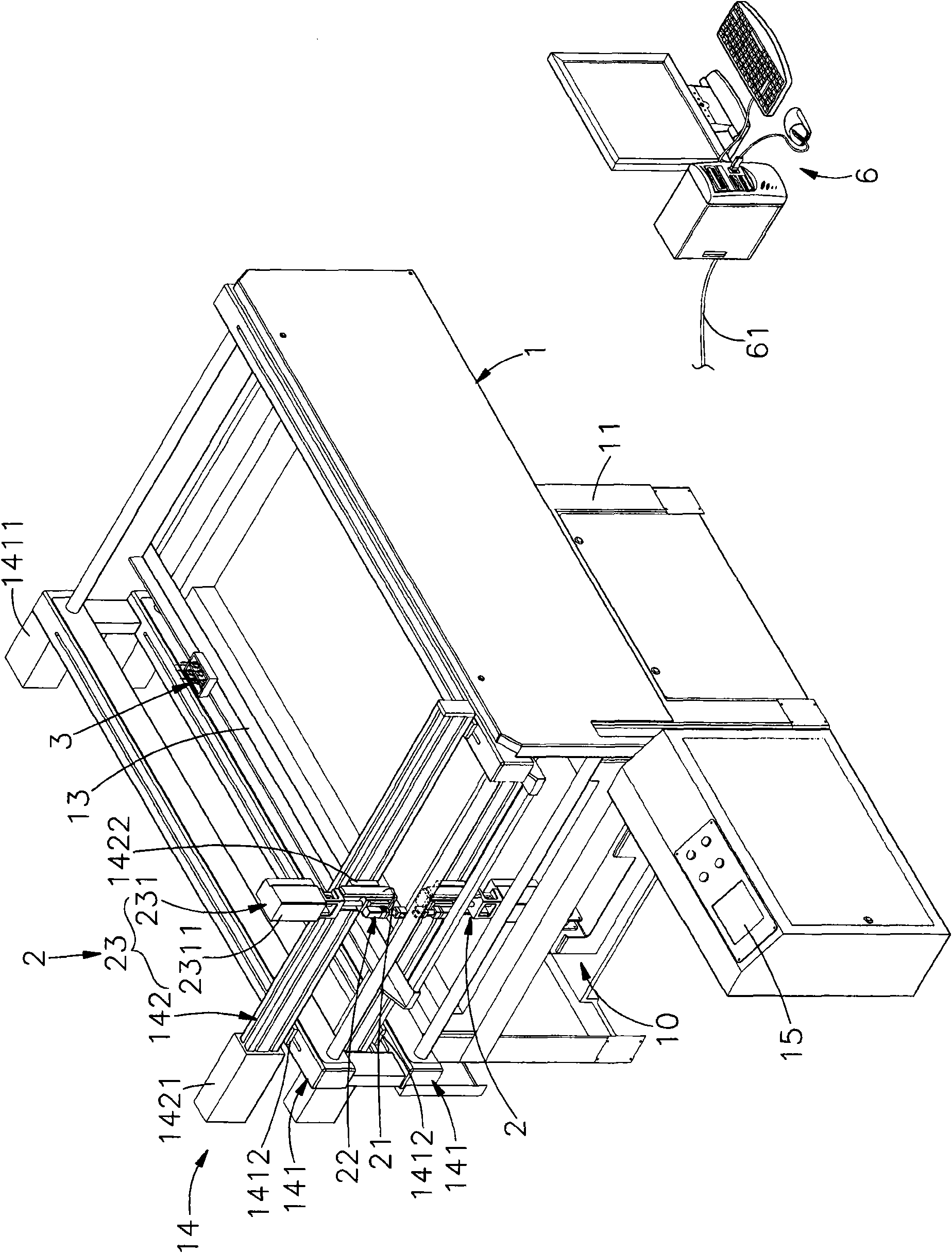 Baseline-free computer embroidery machine