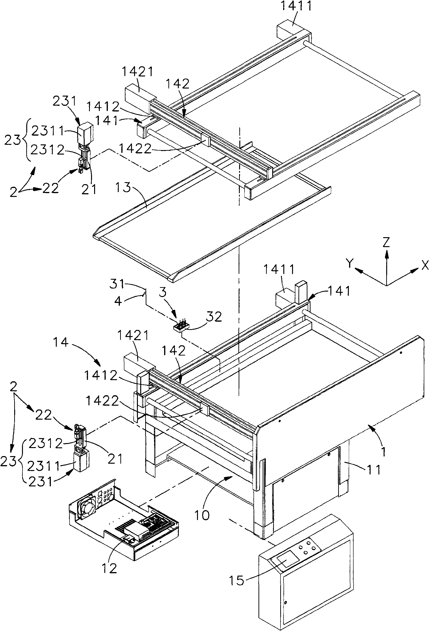 Baseline-free computer embroidery machine