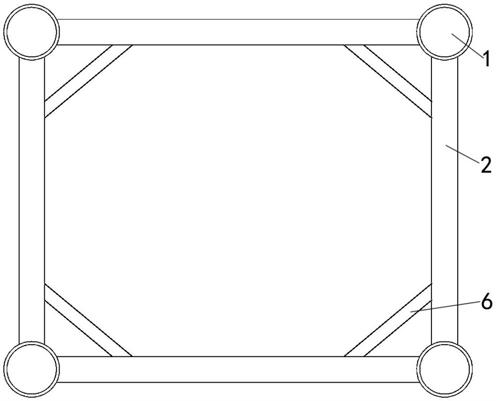 Four-limb steel latticed column structure and construction method thereof