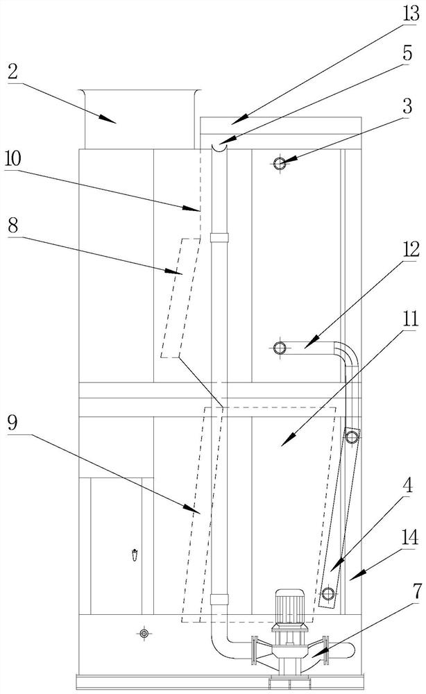 Fog-dissipation water-saving evaporative condenser