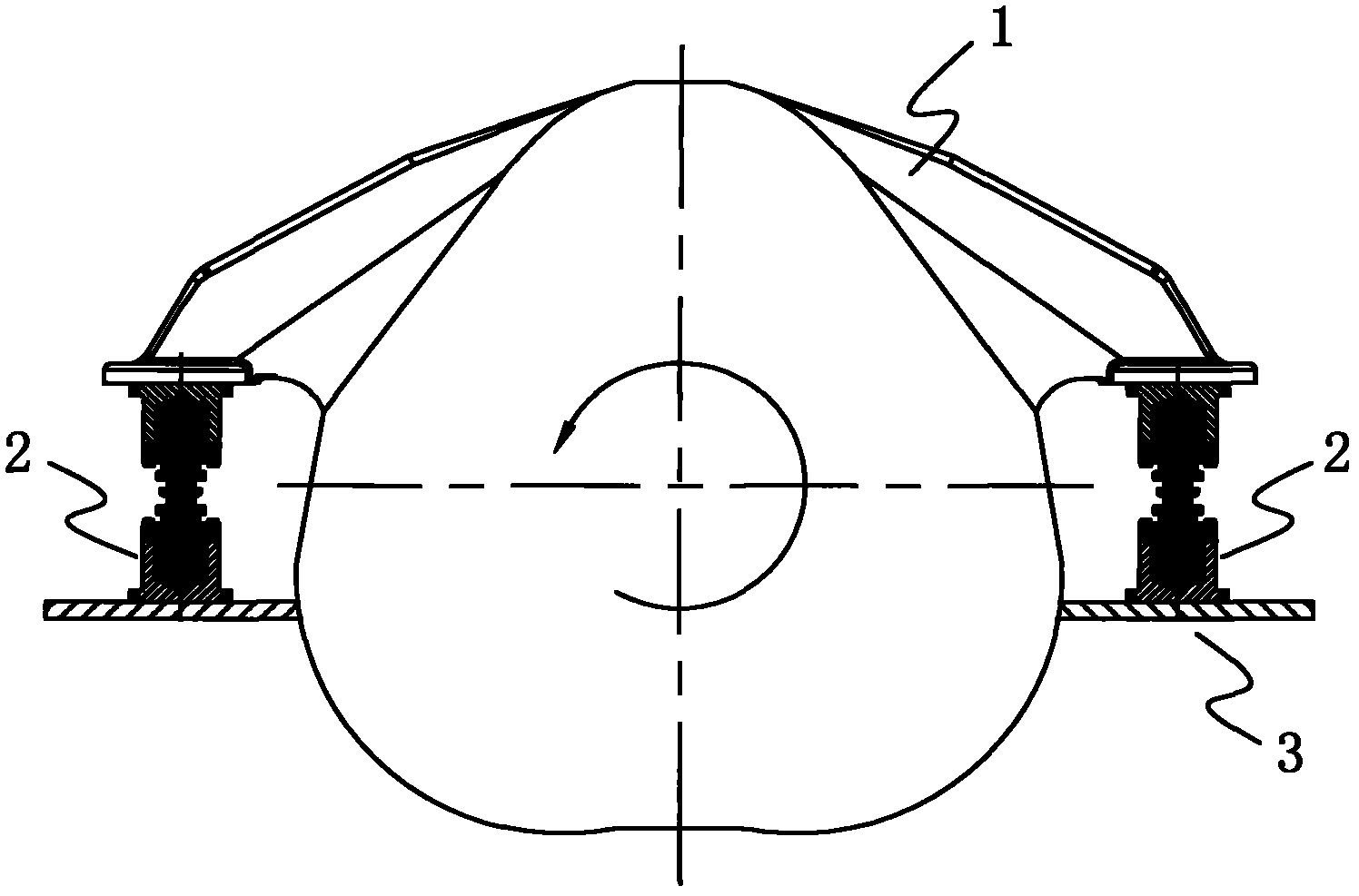 Damping support device