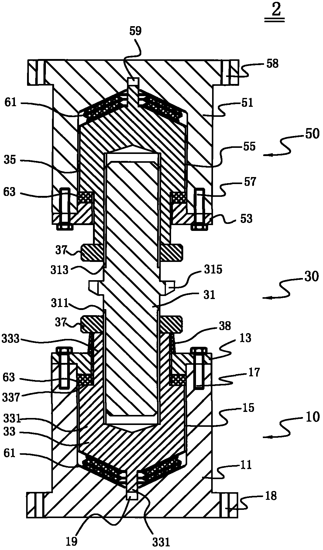 Damping support device