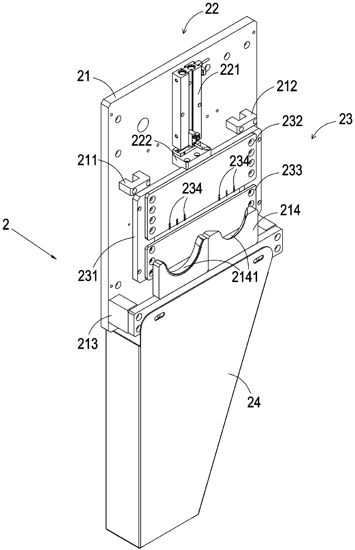 A sandpaper automatic stripping mechanism for cnc production line