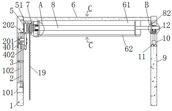 A film and television advertising curtain installation and placement mechanism that is convenient for switching curtains