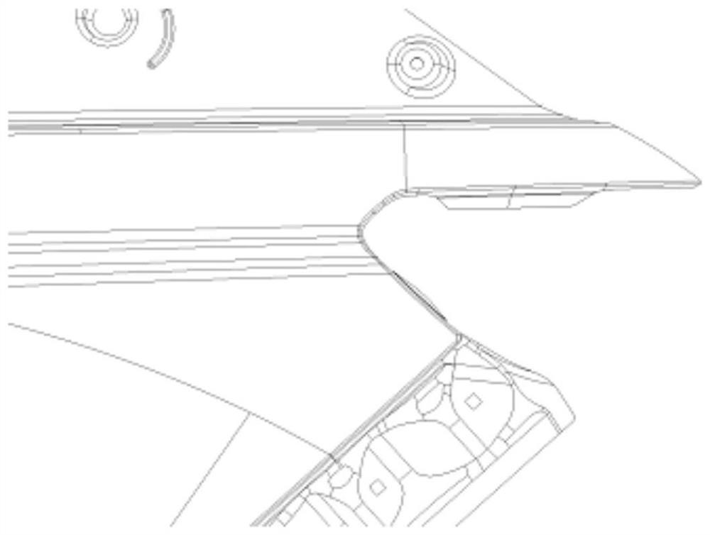 Process method for controlling surface defect of flanged ridge R of tail lamp of side wall outer plate