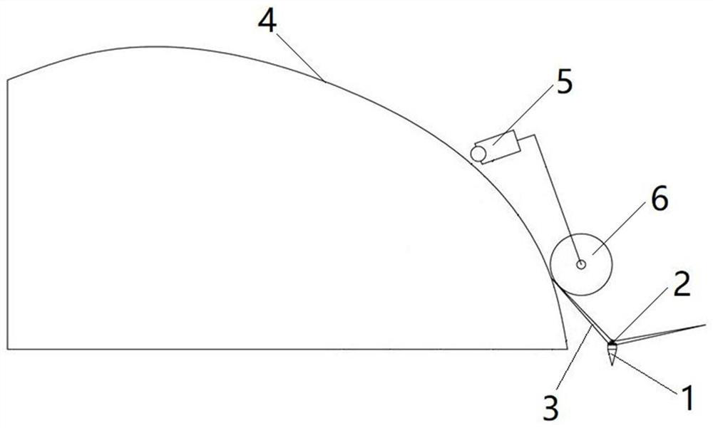 Auxiliary walking frame of curtain rolling machine and self-propelled curtain rolling machine equipment