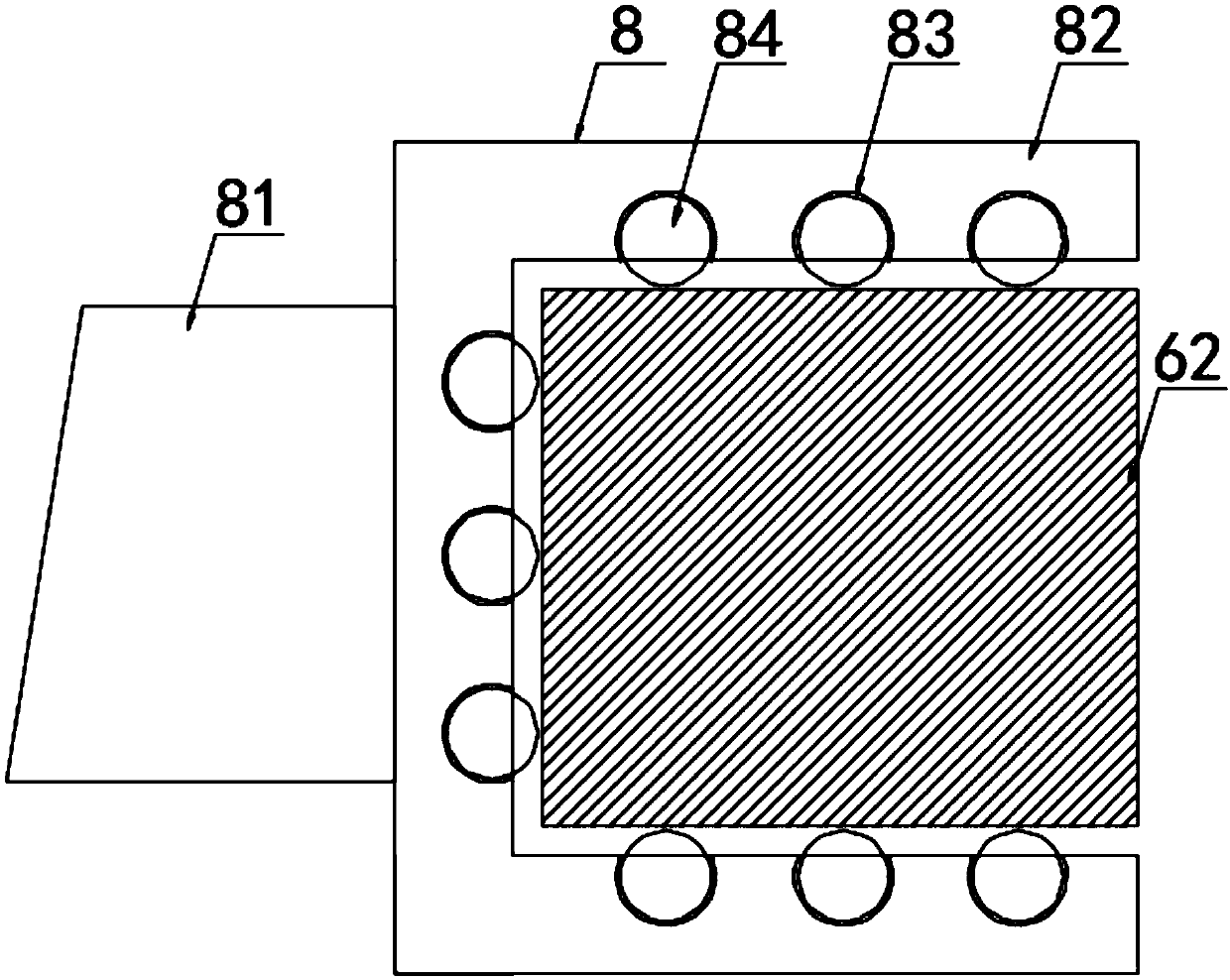 Activated carbon screening device