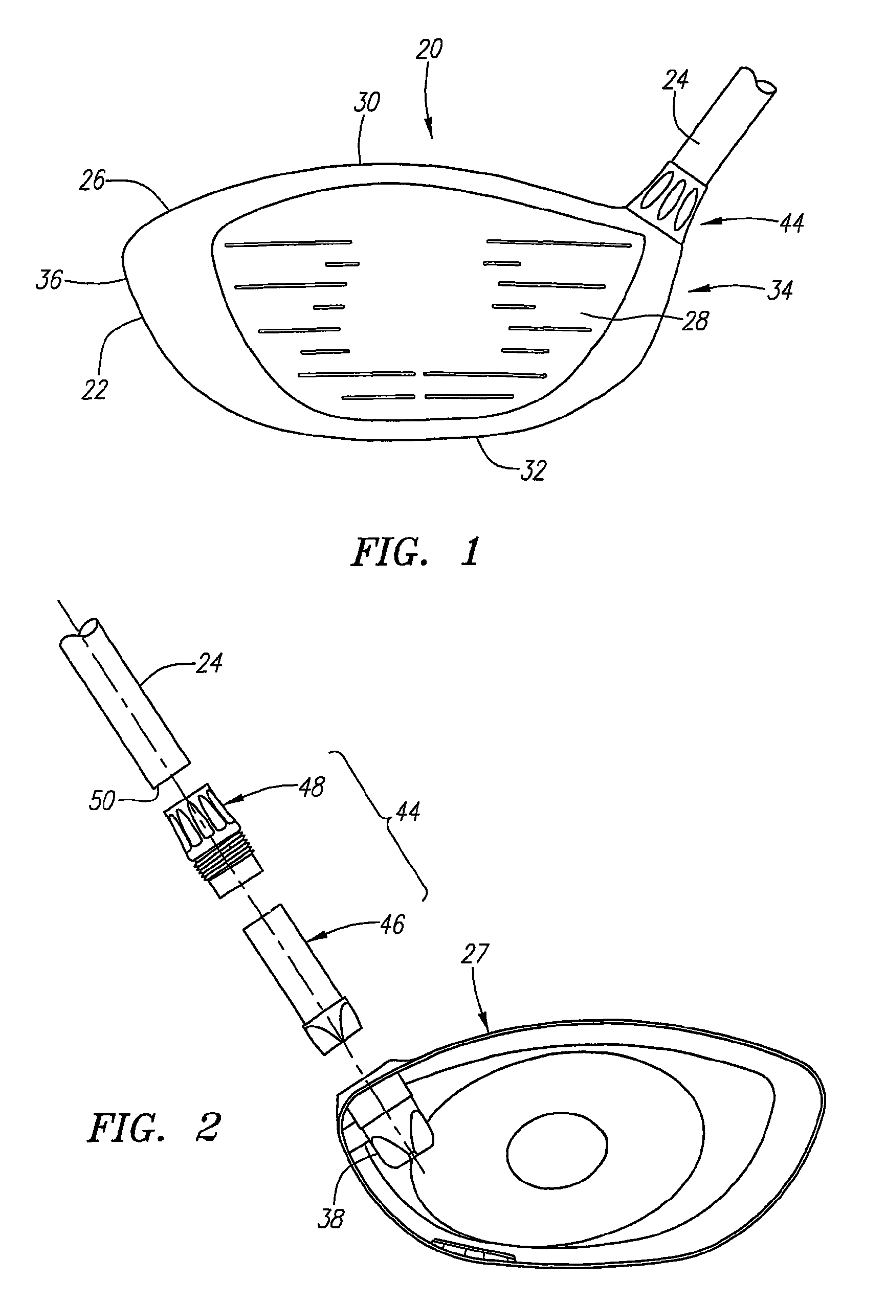 Golf club with removable components