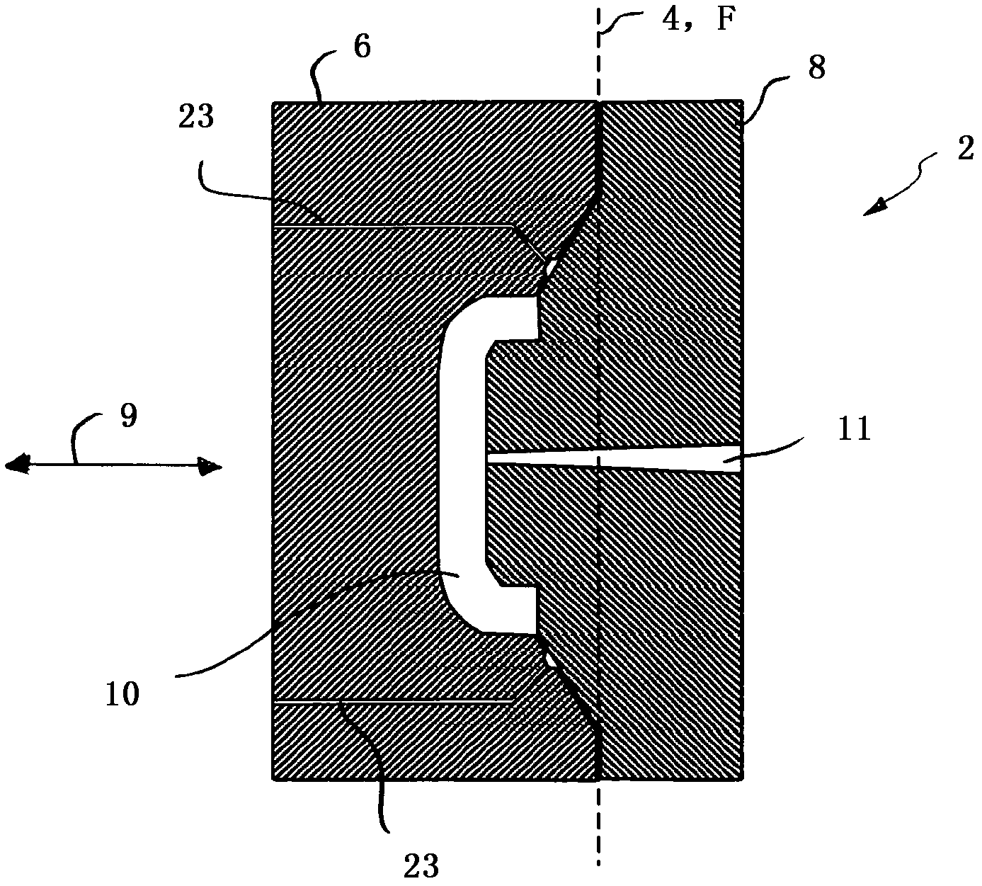 IMD mold, injection molding apparatus having such an IMD mold and method for producing a foil-decorated plastic part