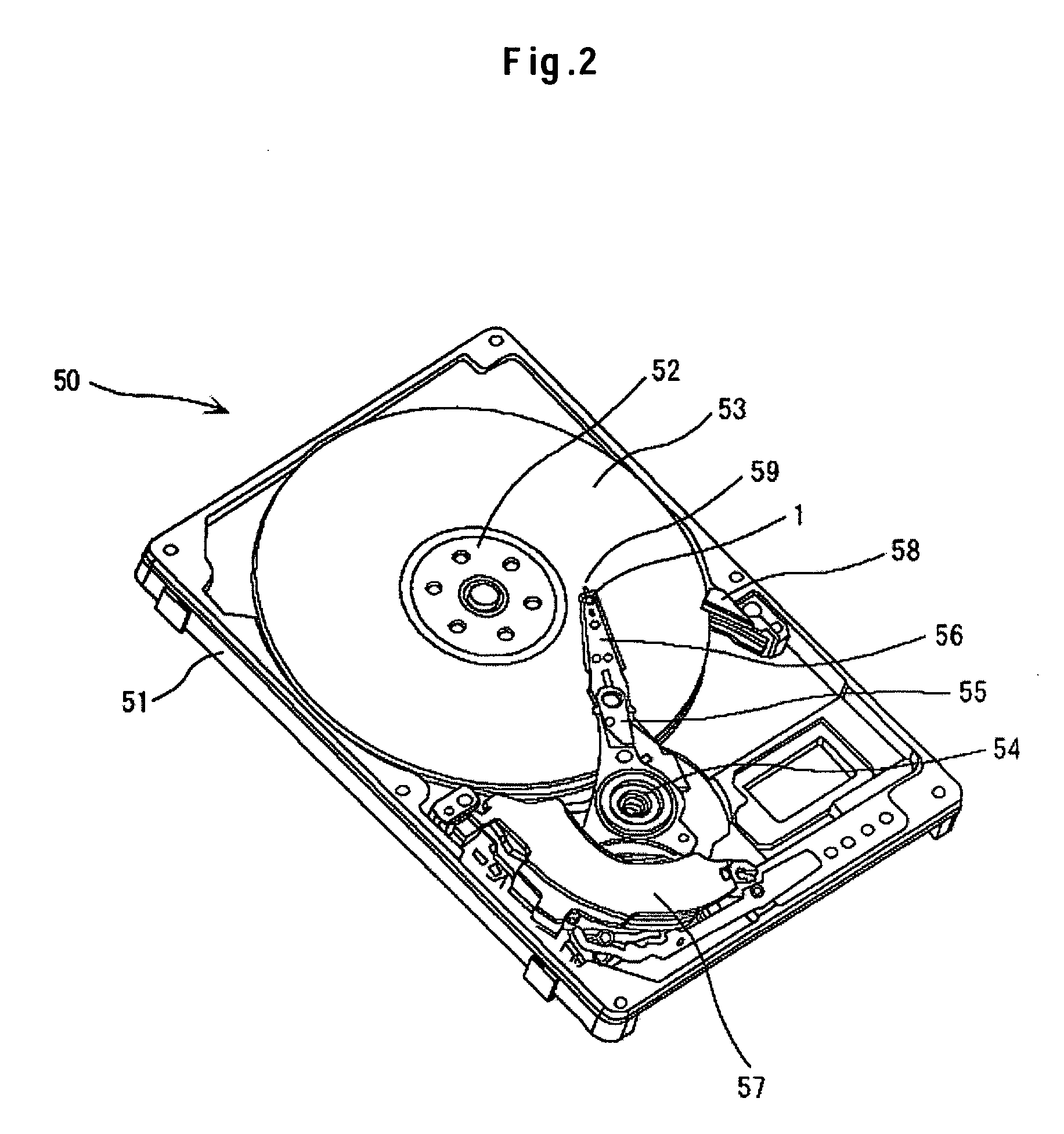 Magnetic head with heater of thermal flying height control