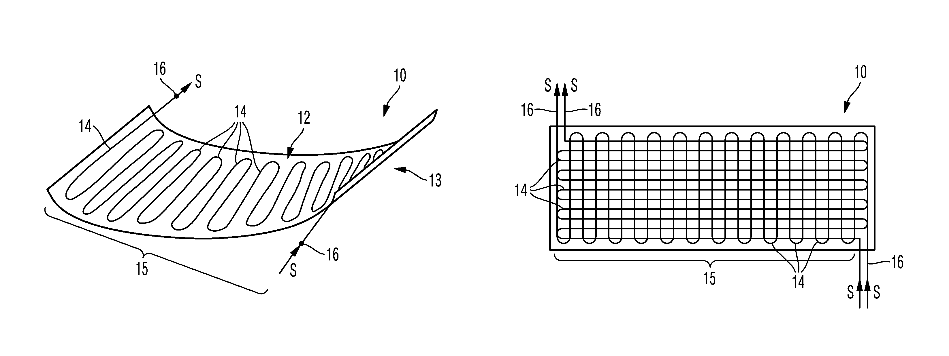 System for monitoring flow of a matrix material in a molding tool using a scattering optical signal transmitted along at least one optical fiber during production of a component