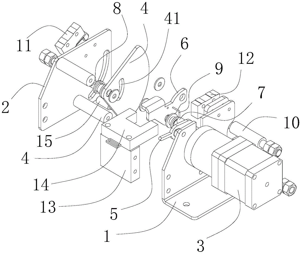 Bag pushing mechanism of conjoined packaging bag slitting unit machine