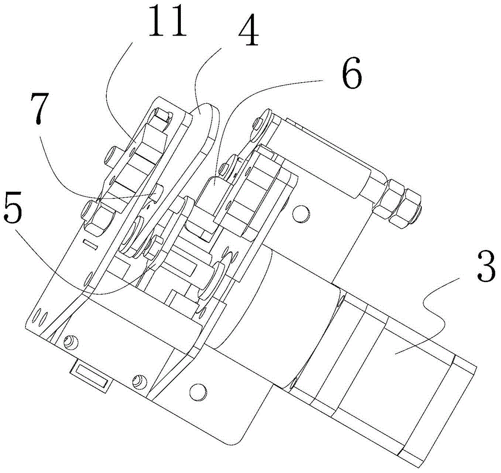 Bag pushing mechanism of conjoined packaging bag slitting unit machine