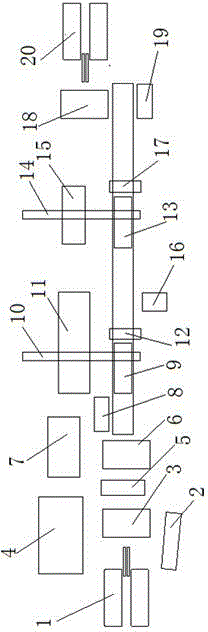 Automatic production line for elevator layer door sheet