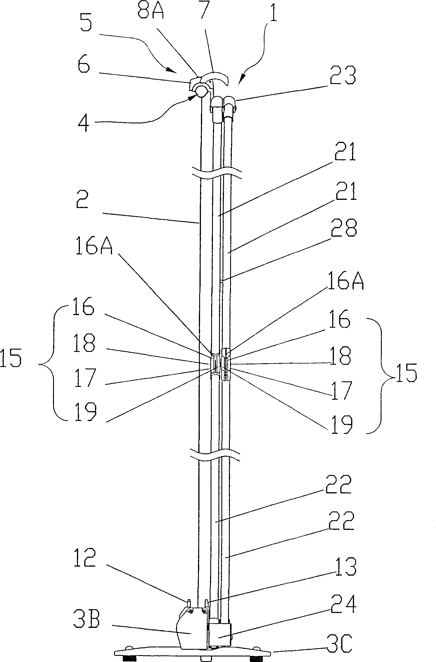 Portable self-supporting manual-lifting screen