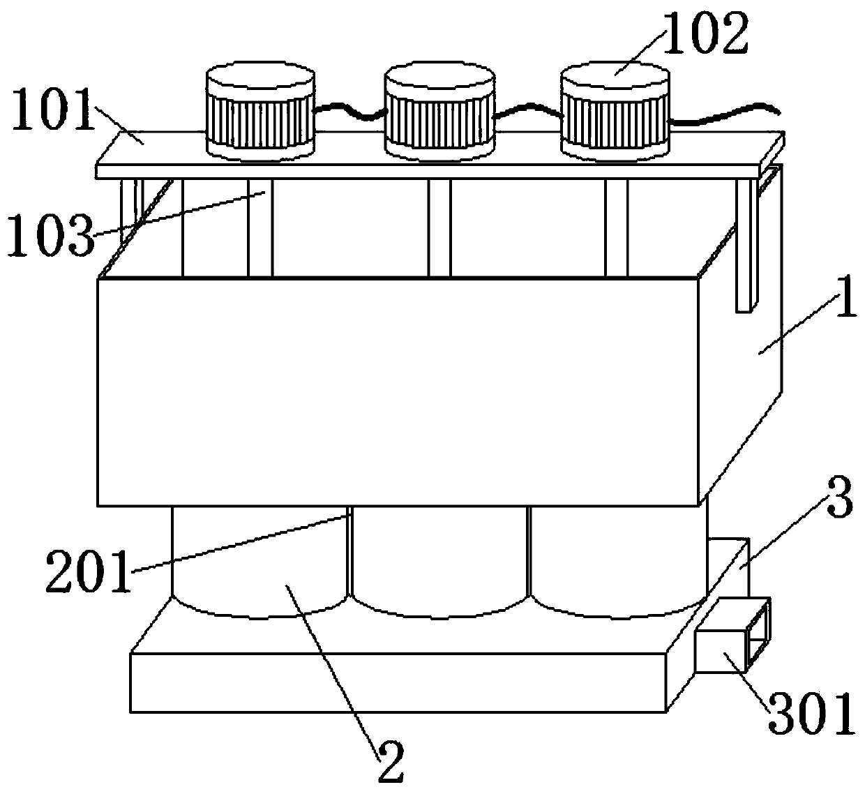 Efficient anti-blocking liquid filtering device