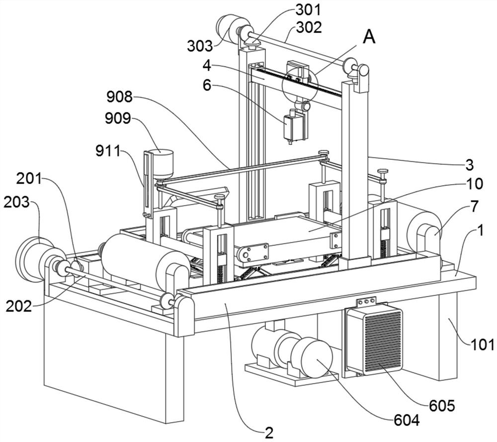 High-speed laser etching device for PET film