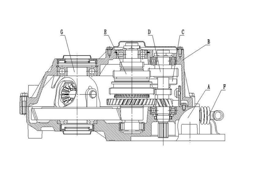 Gearbox with 2+1 gears for electric automobile