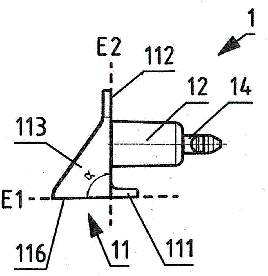 Fastening element for a current sensor