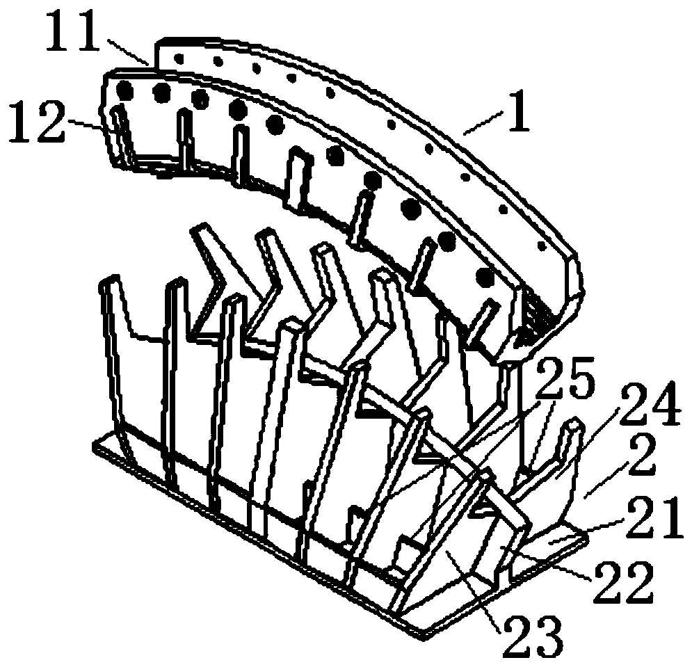 Cast-weld combined type cable saddle forming structure