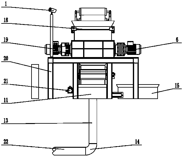 Solid waste and domestic waste pipeline transportation ground bulky processing device and control method thereof