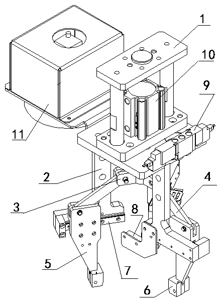 Automatic clamp, automatic grabbing device, mechanical arm and robot