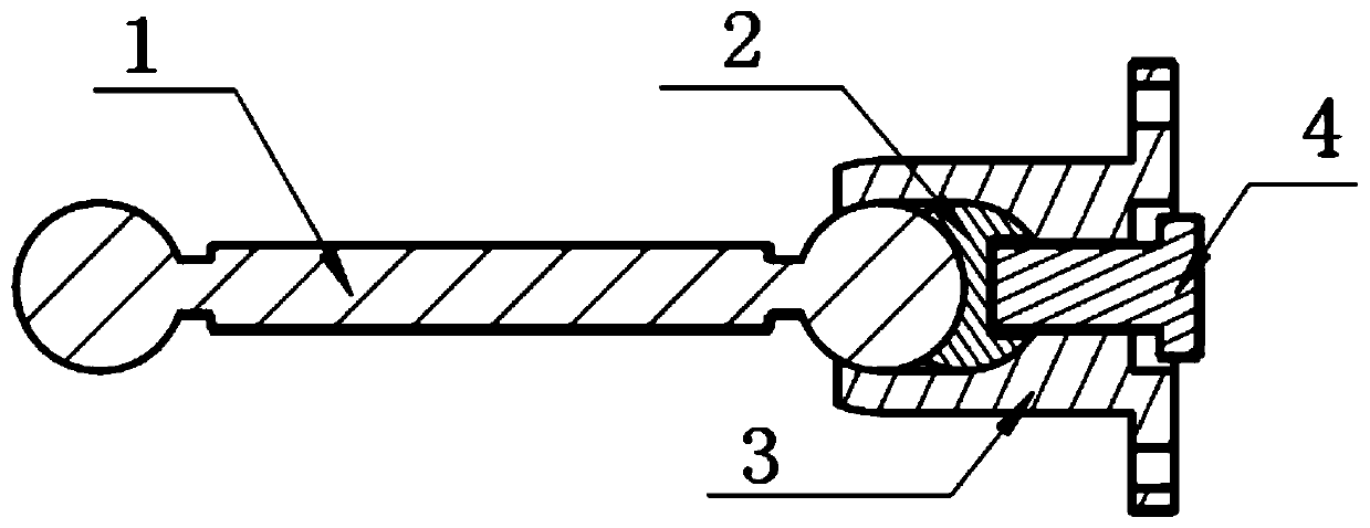 A low-friction and gap-free spherical joint pair and its assembly method and application