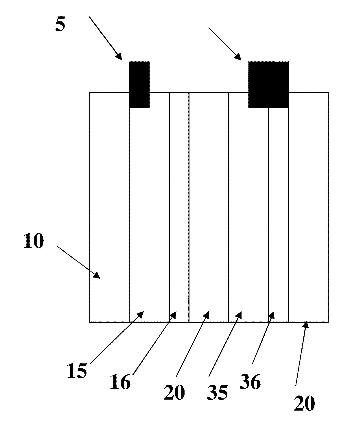 Anode, cathode, grid and current collector material for reduced weight battery and process for production thereof