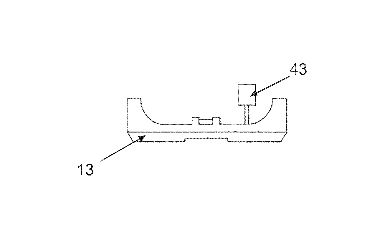 Method for manufacturing a molding element by fritting with a completely planar unfritted portion, and corresponding molding element