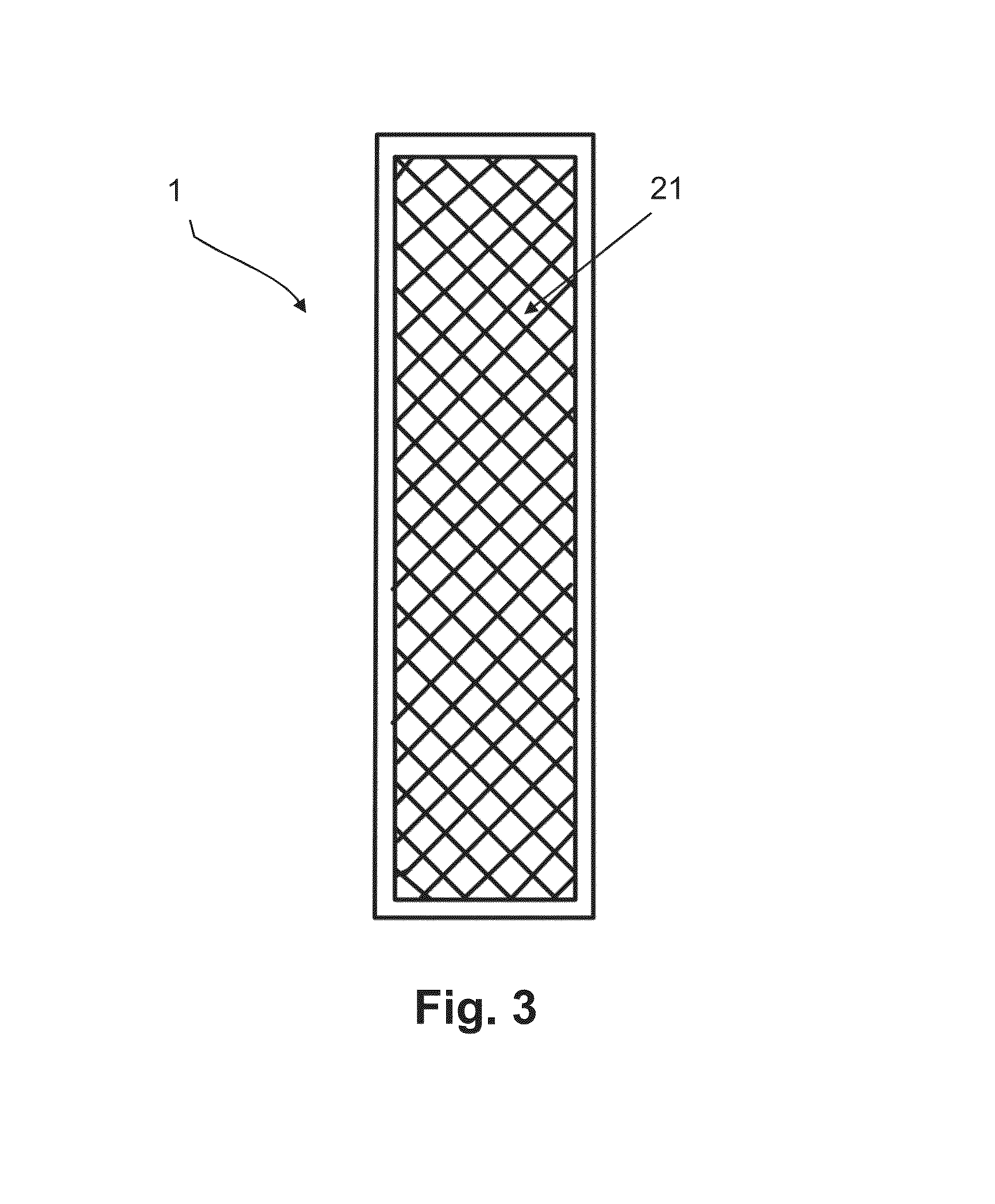 Method for manufacturing a molding element by fritting with a completely planar unfritted portion, and corresponding molding element