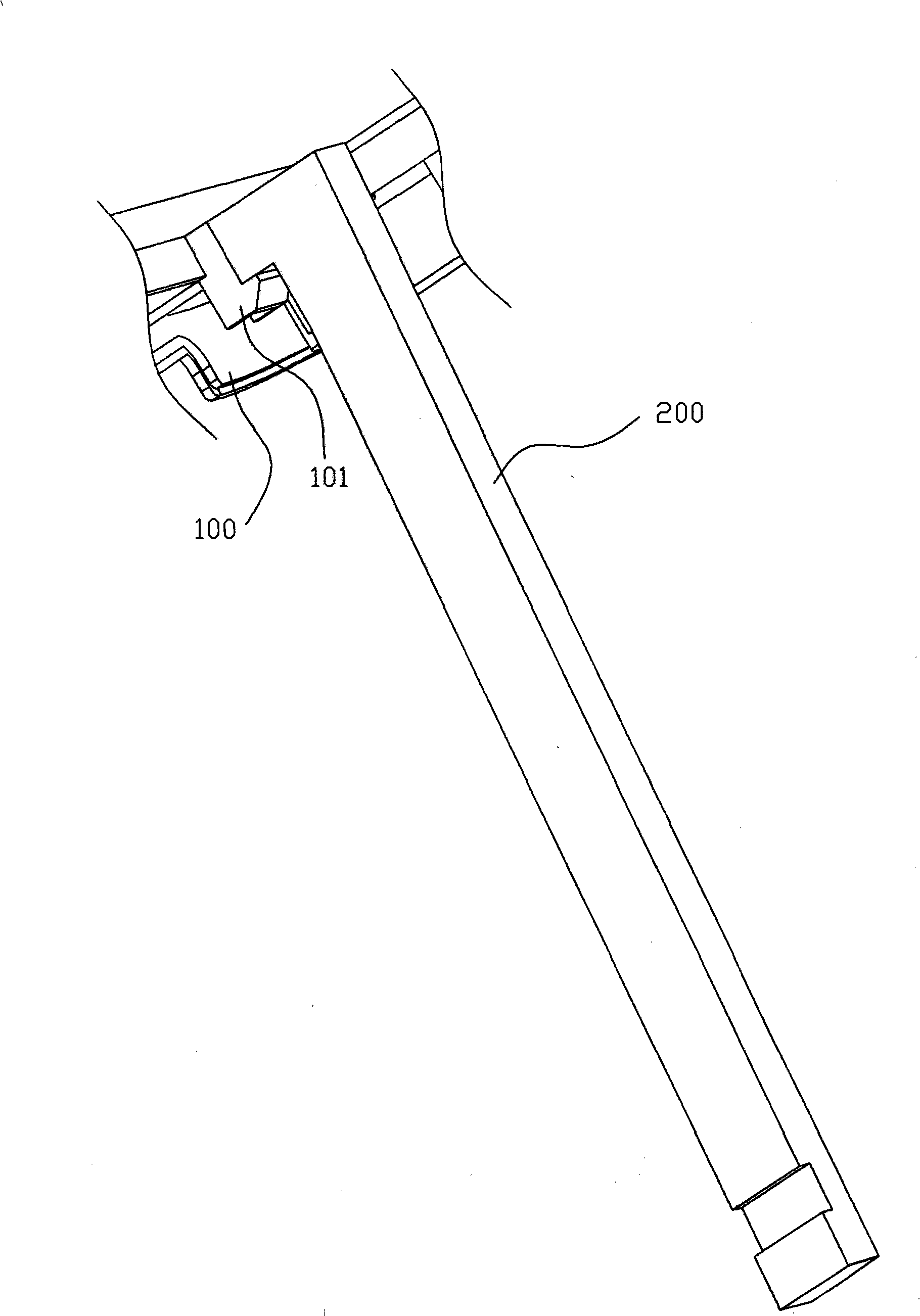 Inclined pin structure