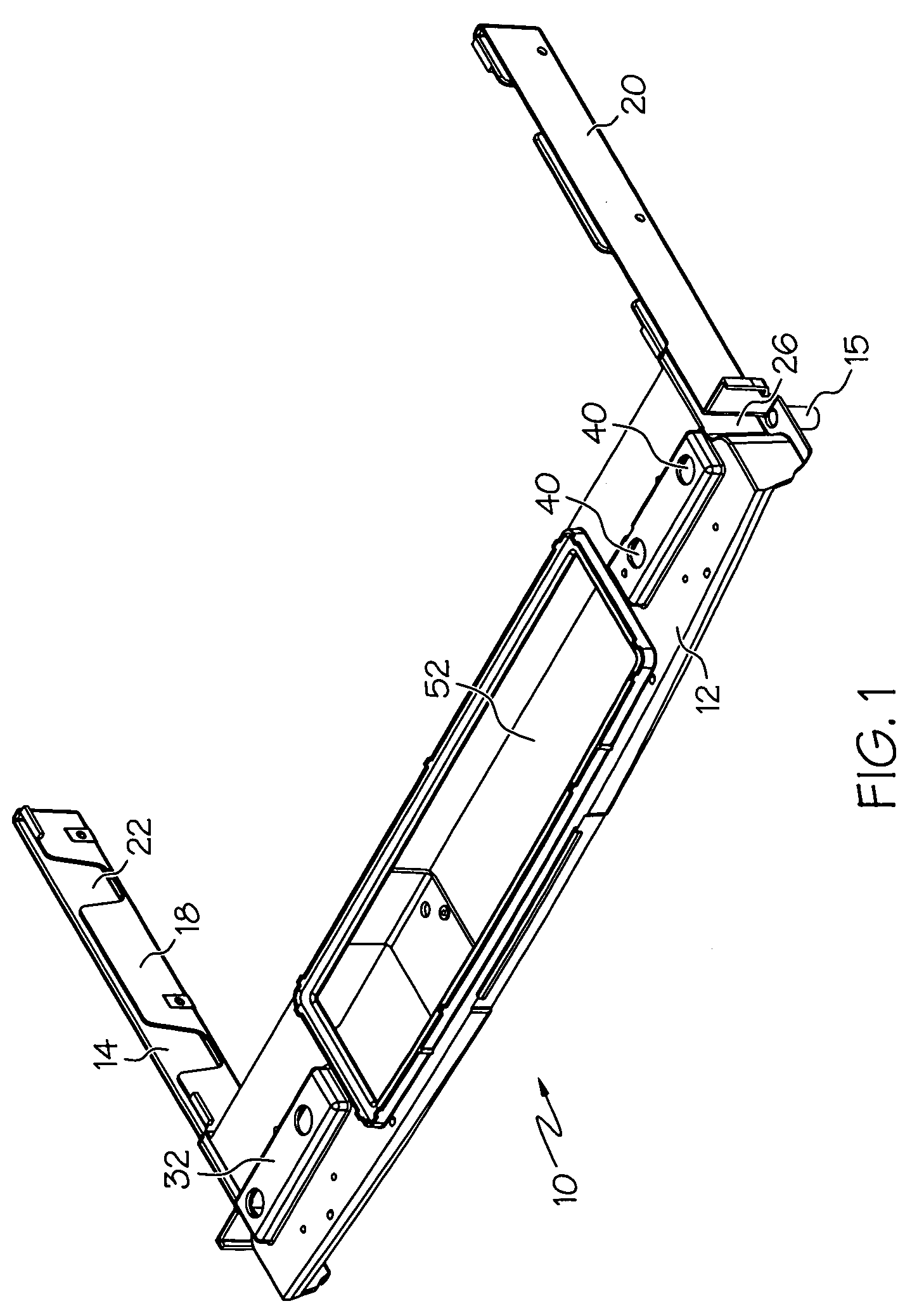 Ventilating kitchen range subframe