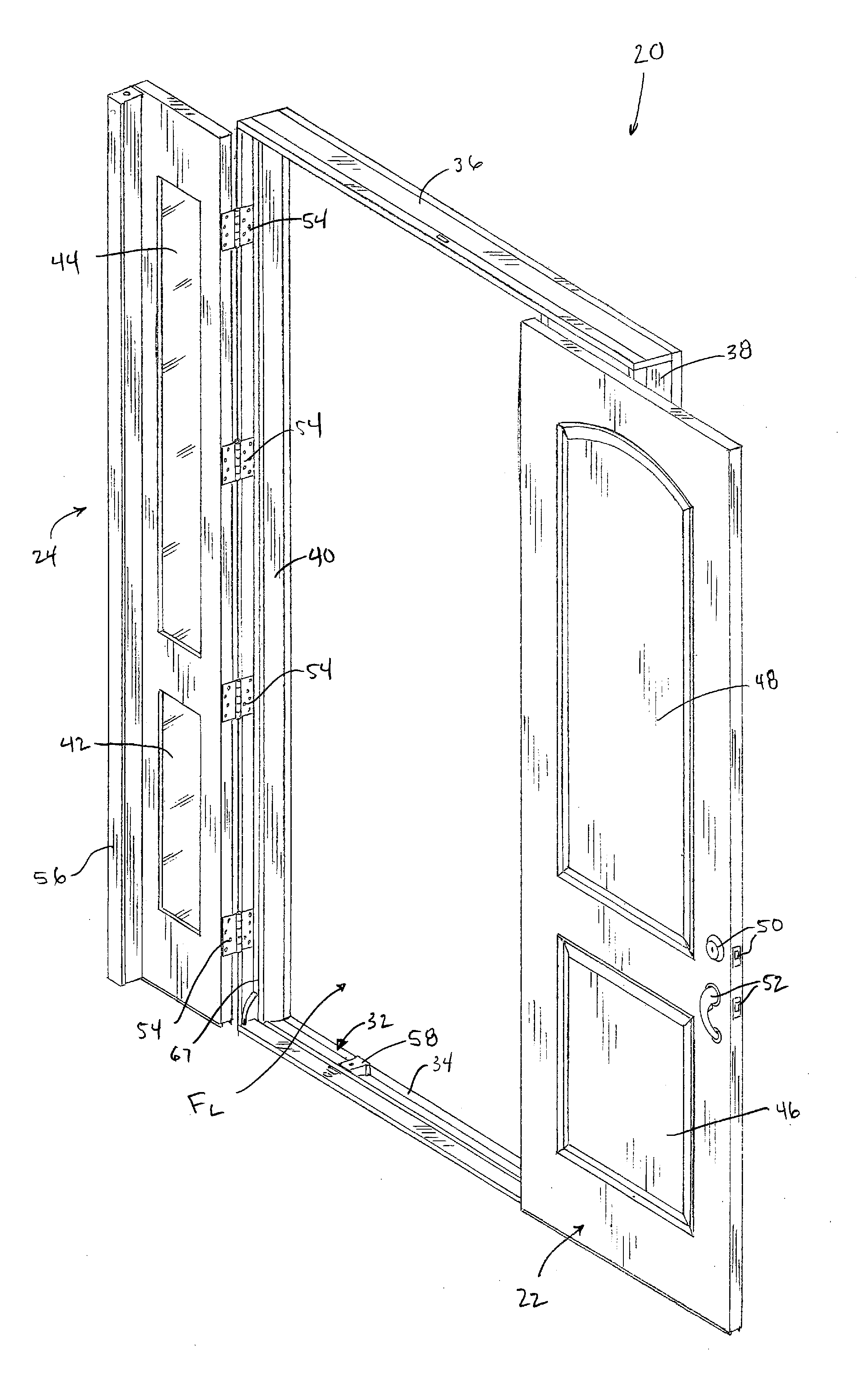 Entry door clearance sidelight