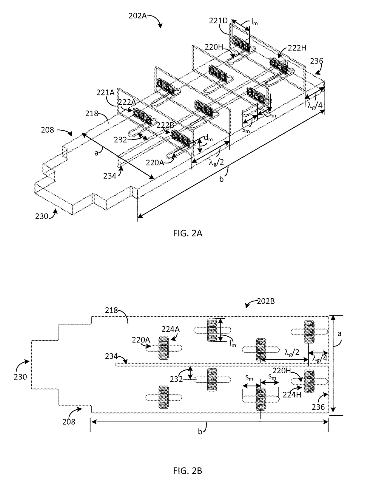 Slotted waveguide antenna with metamaterial structures