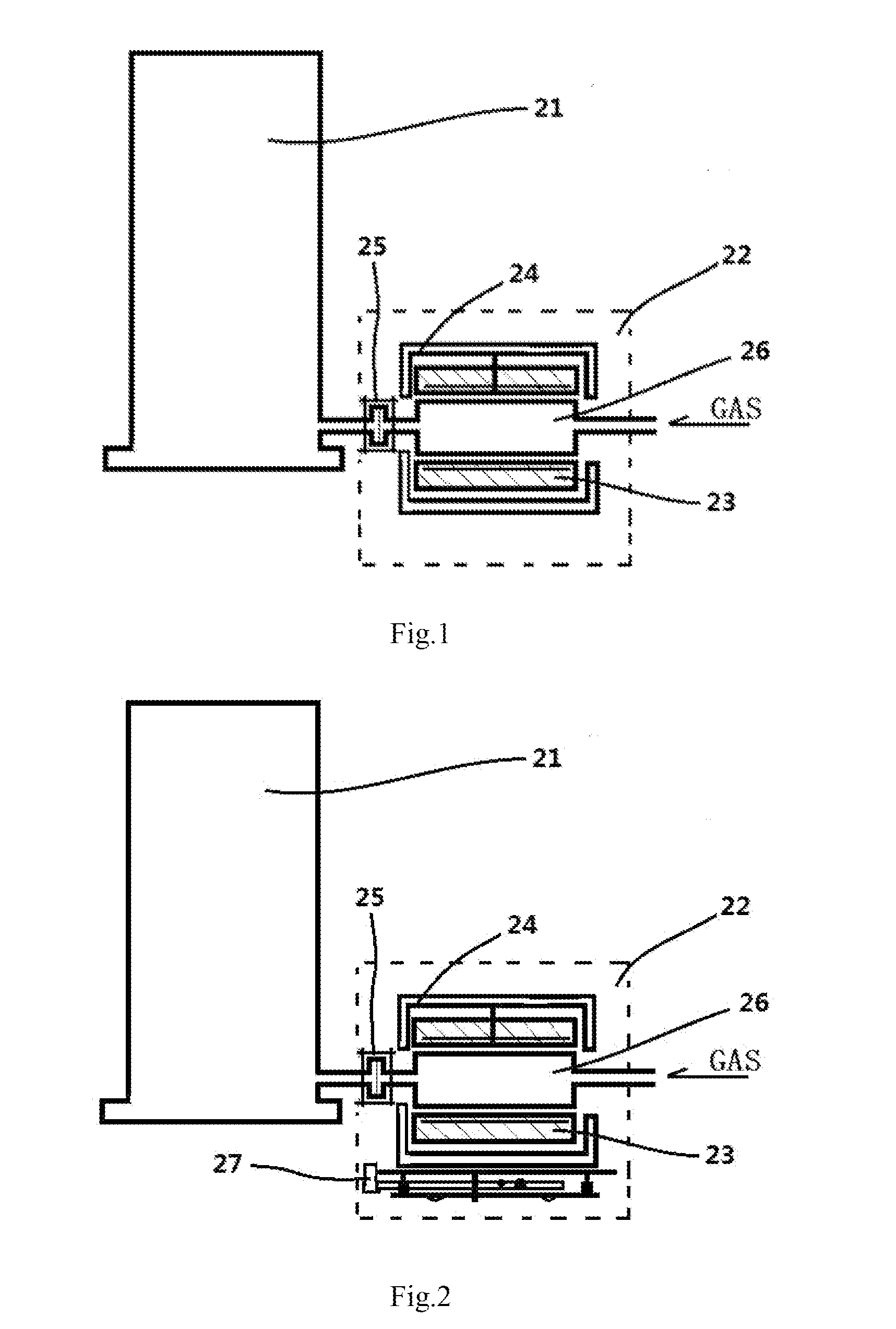 Positioning device for horizontal external ignition apparatus