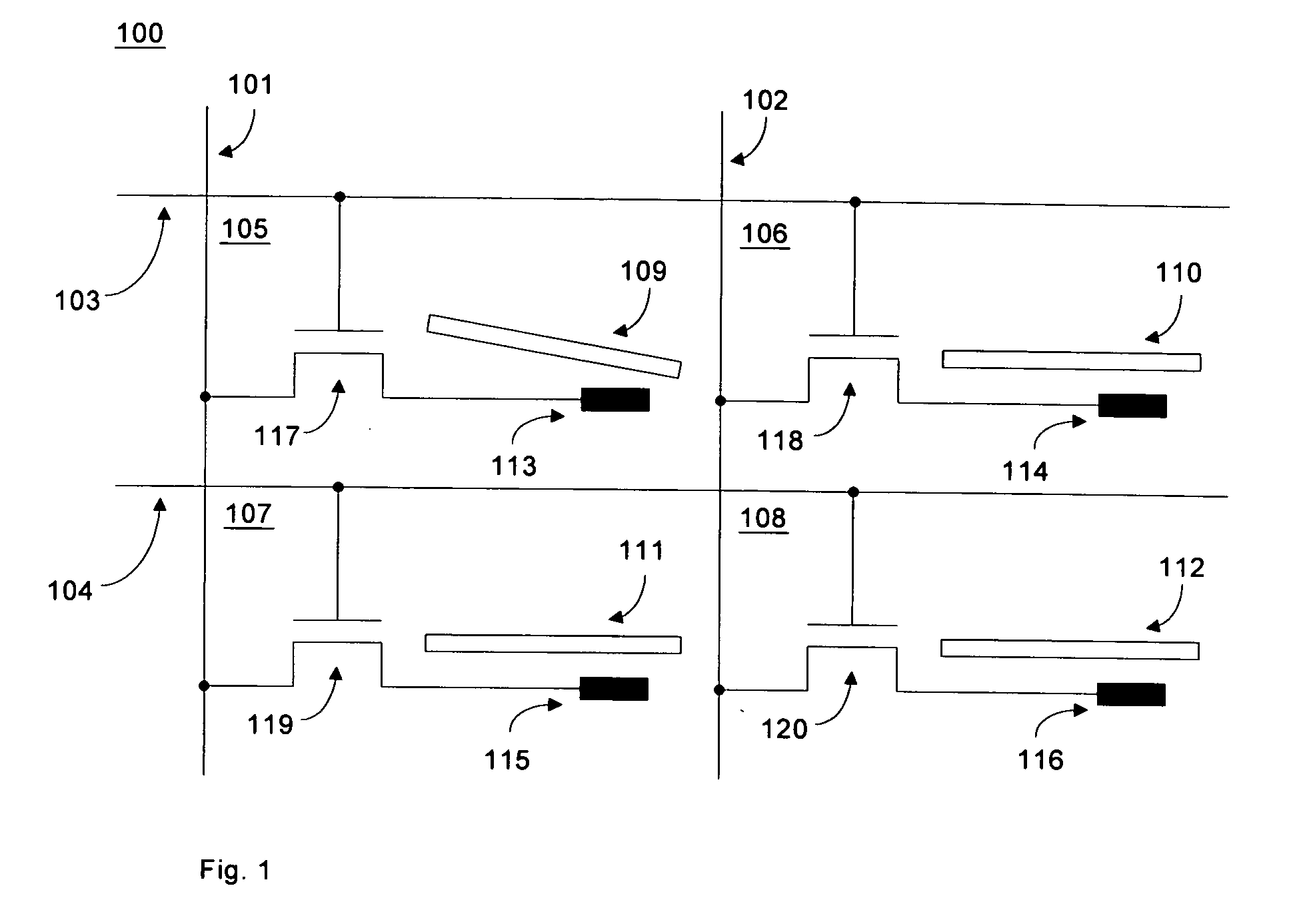 Micromirrors with support walls