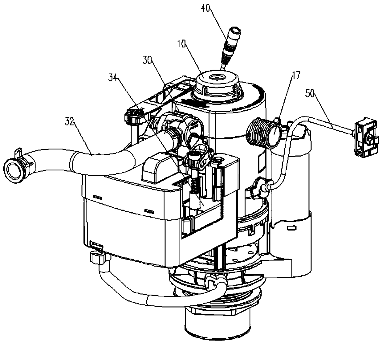 Toilet bowl with simple flushing device and toilet bowl washing method