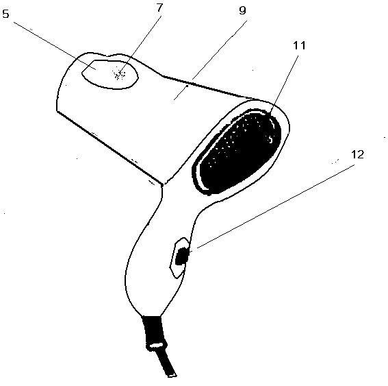 Pulsed air liquid medicine spraying device