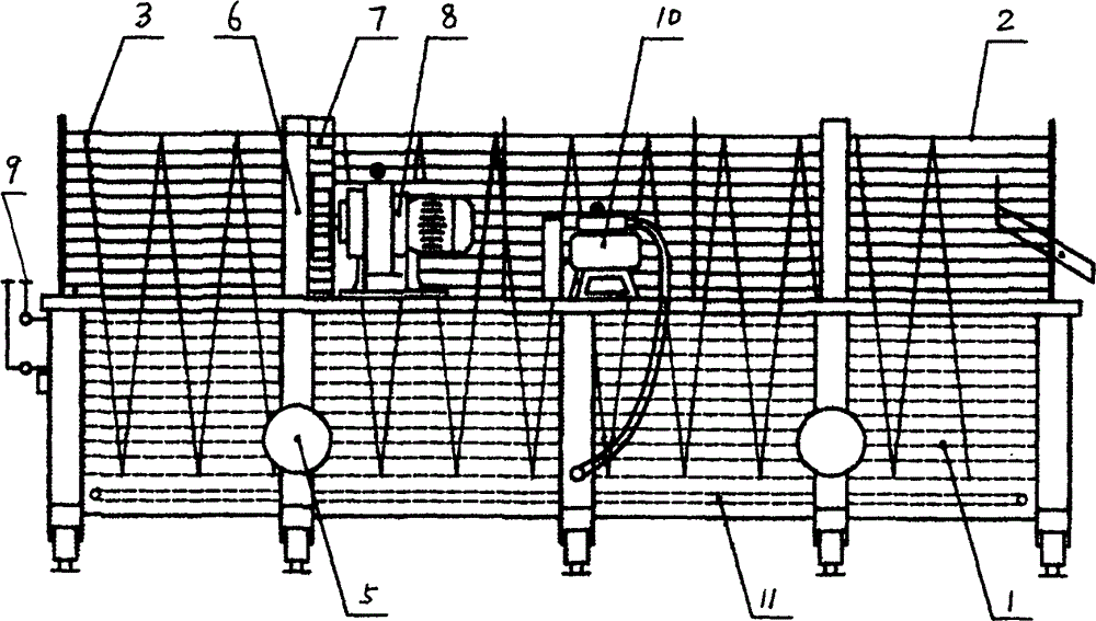 Roller cage cleaning and pre-cooling machine