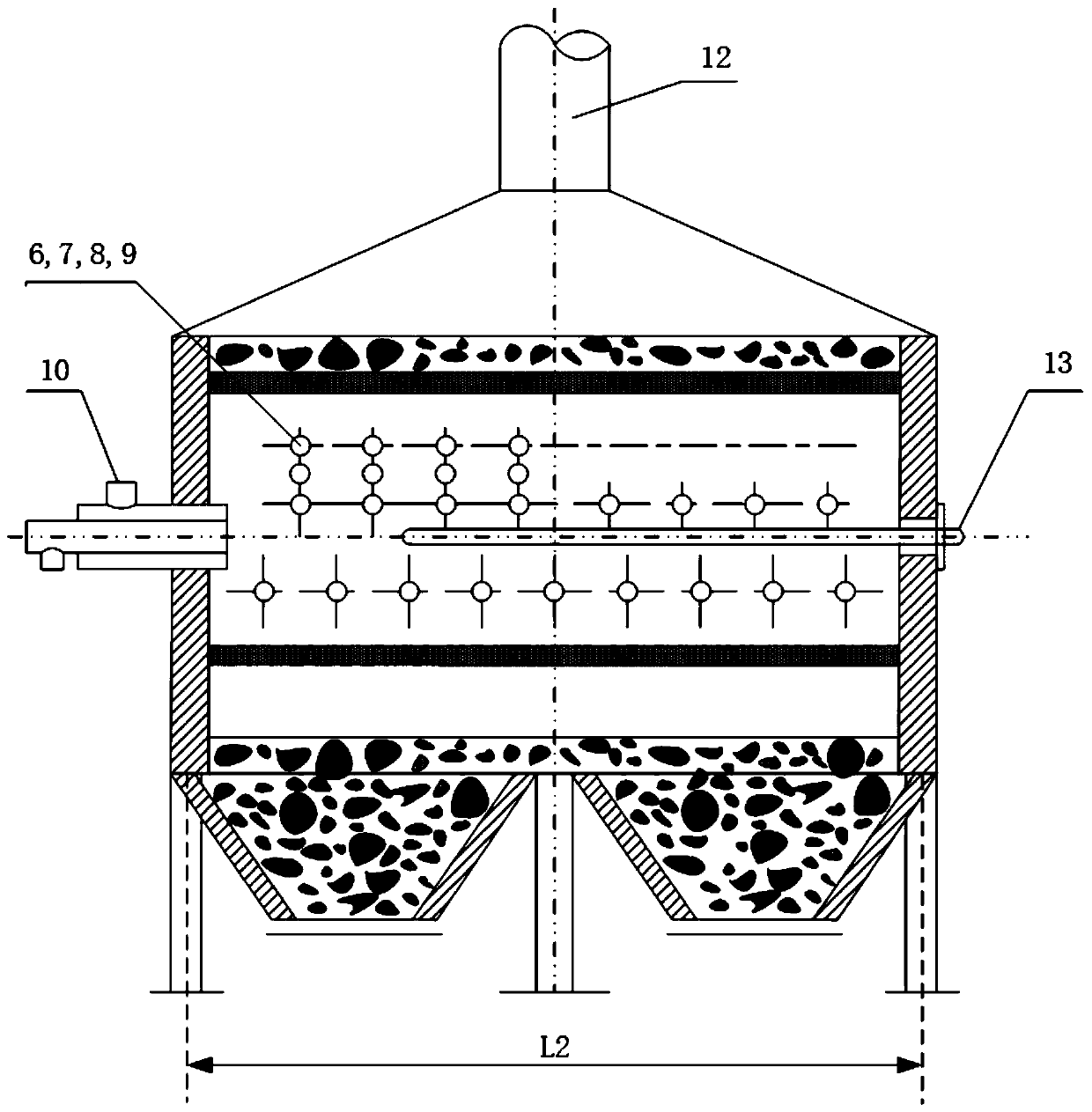 An internal heating type low temperature carbonization thermal state simulation detection device and method