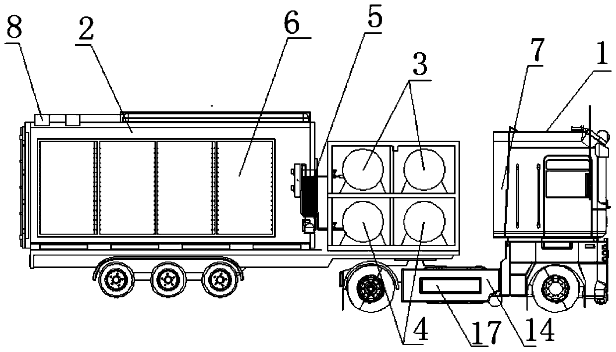 A combined refrigeration cold chain transport vehicle