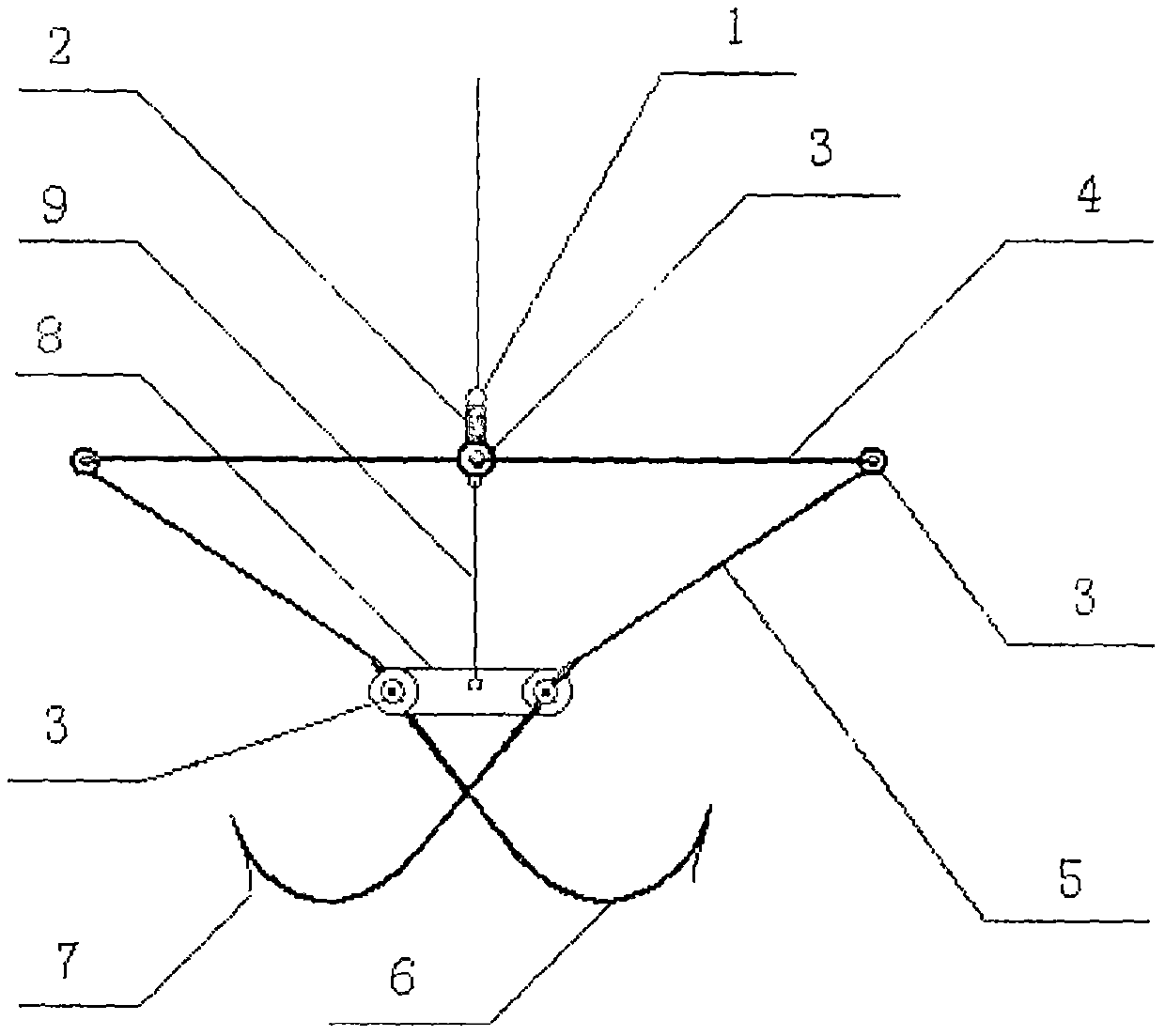 Chain-bar double-barb fishhook