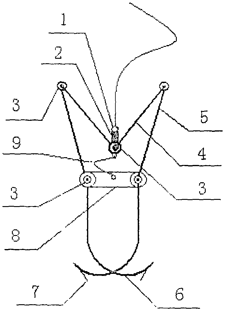 Chain-bar double-barb fishhook