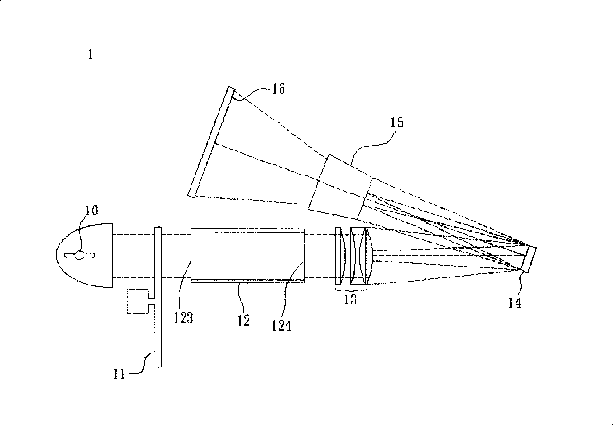 Projecting system and its photoconductor tube