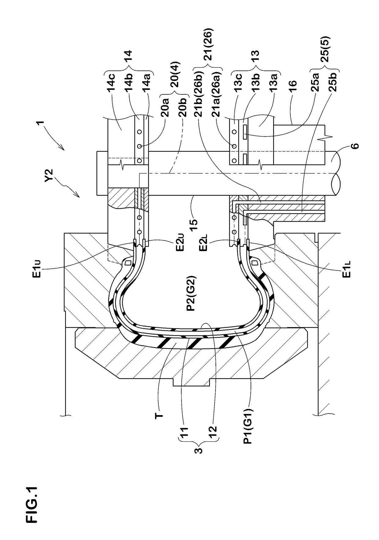 Tire vulcanizing apparatus