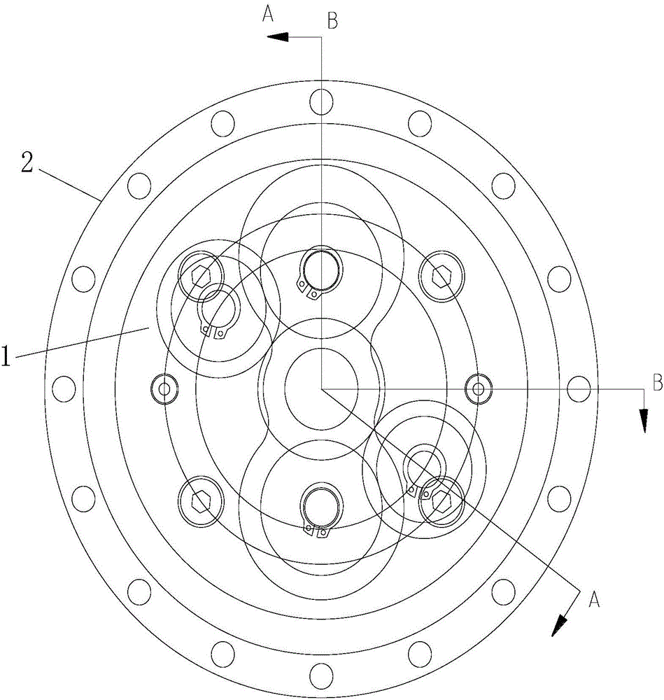 Hollow type gear transmission speed reducer