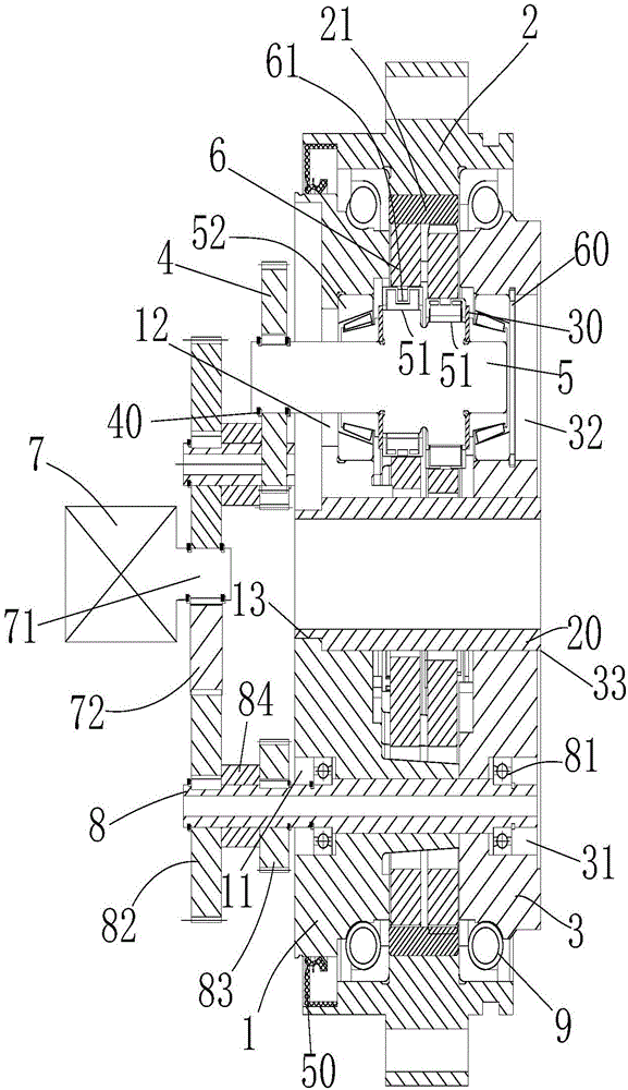 Hollow type gear transmission speed reducer