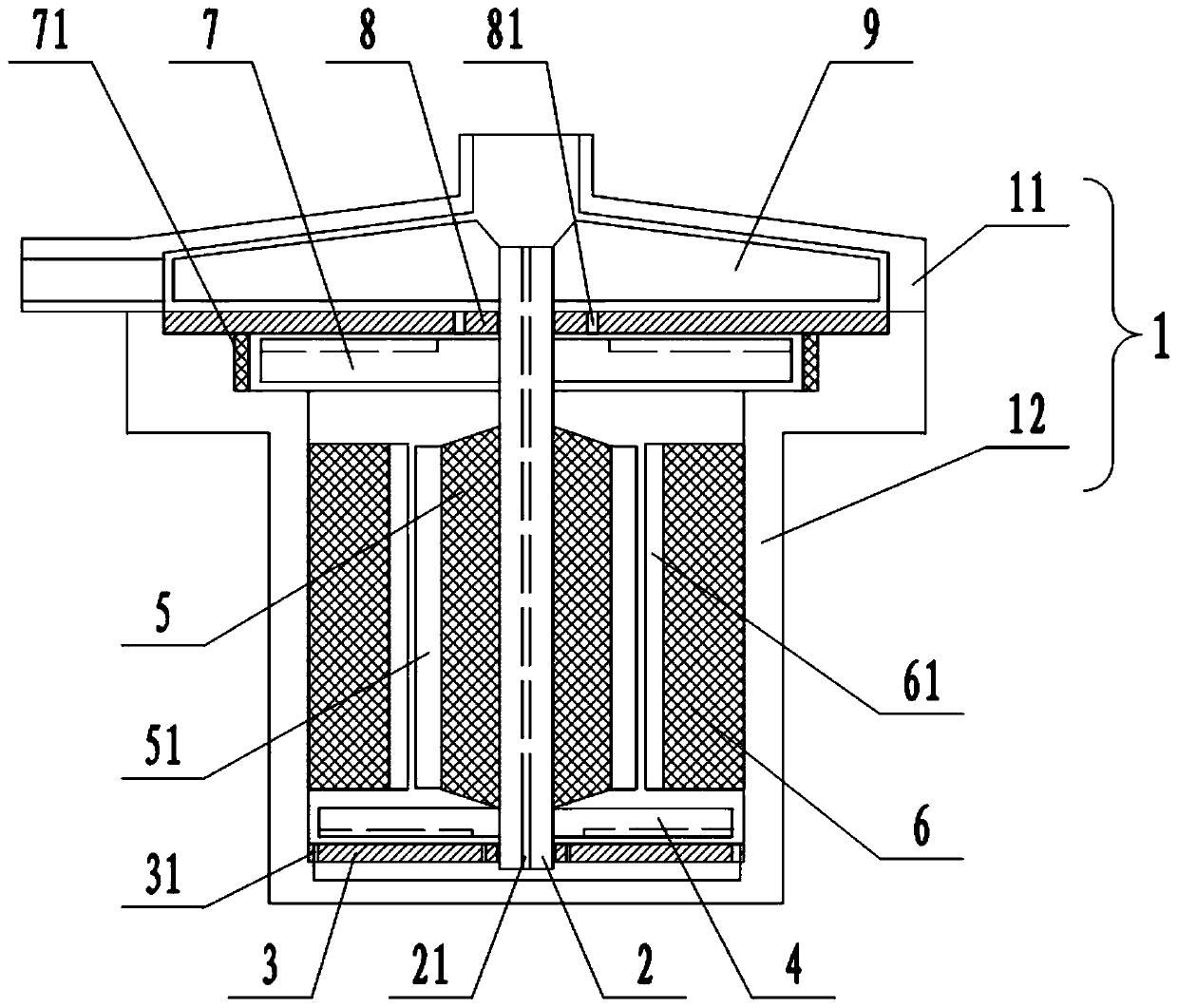 Small micro centrifugal compressor without radial bearing